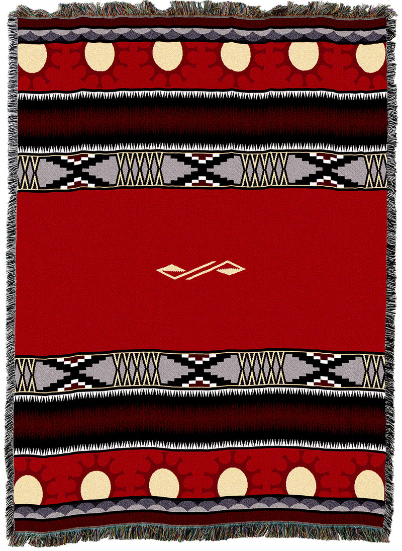 Concho Springs Red Tapestry Throw