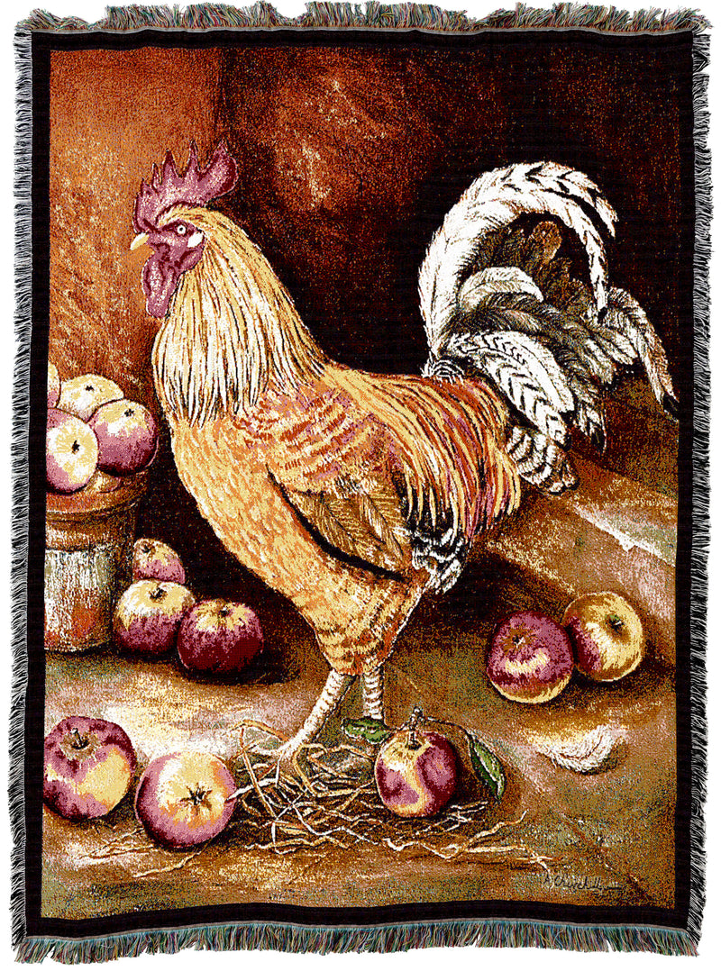 English Cockerel Rooster Throw