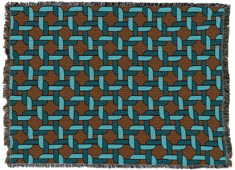 Knots Teal 60x50 Throw