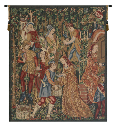 Vendages Right Side Red Wall Tapestry