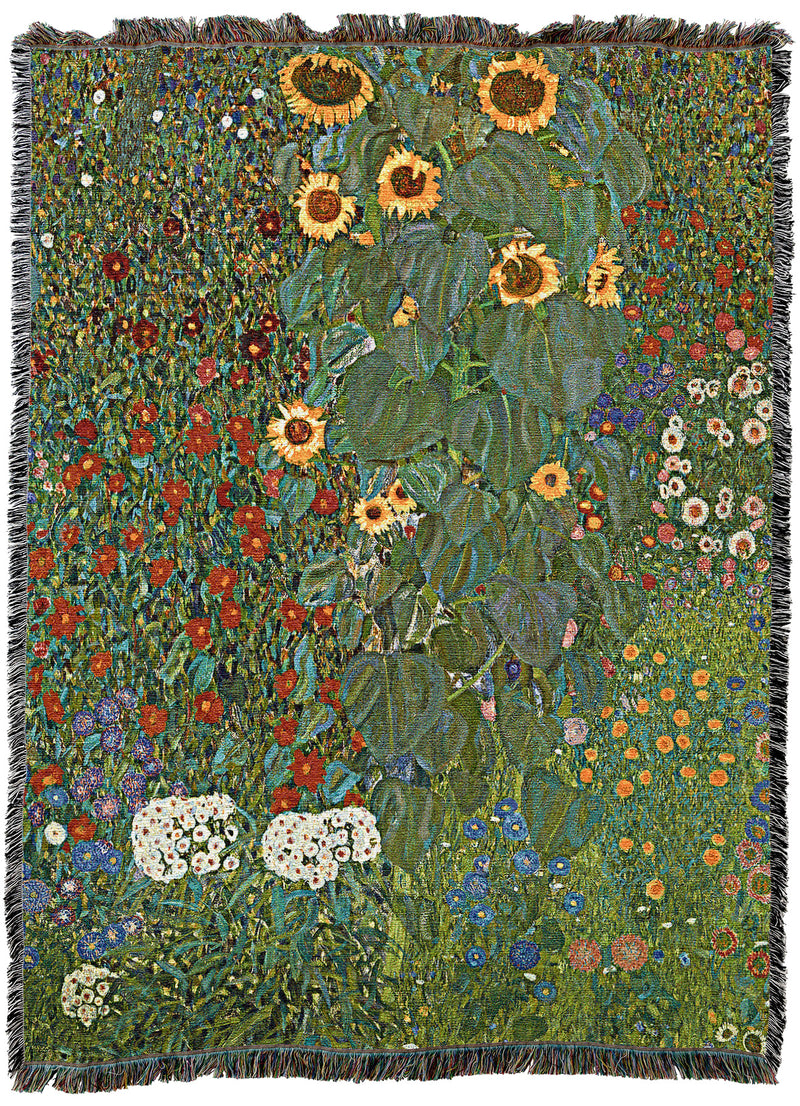 Farm Garden with Sunflowers Throw