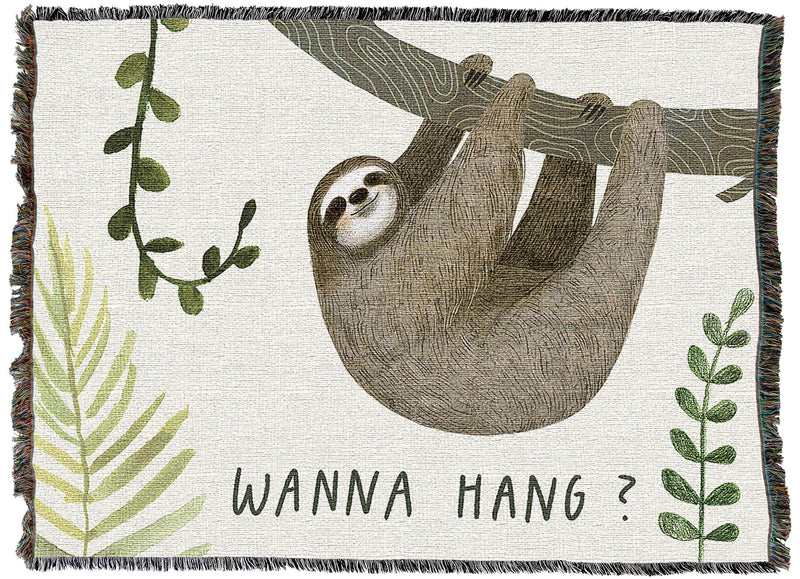 Sloth Wanna Hang Throw