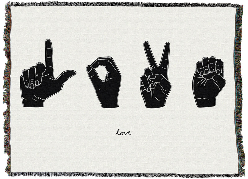 Sign Language Love Throw