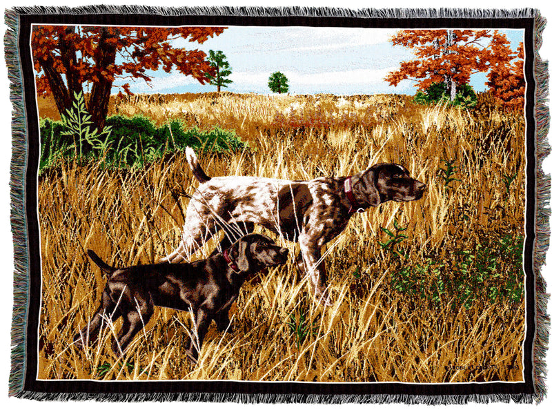 Now We Wait German Shorthaired Pointer Throw