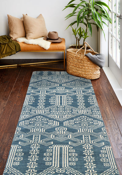 Artifact Area Rug, Azure