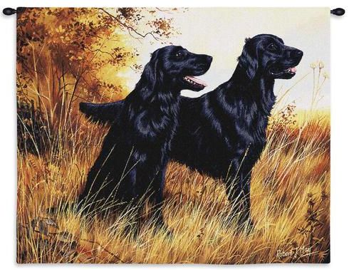 Flatcoat Retreivers Wall Tapestry