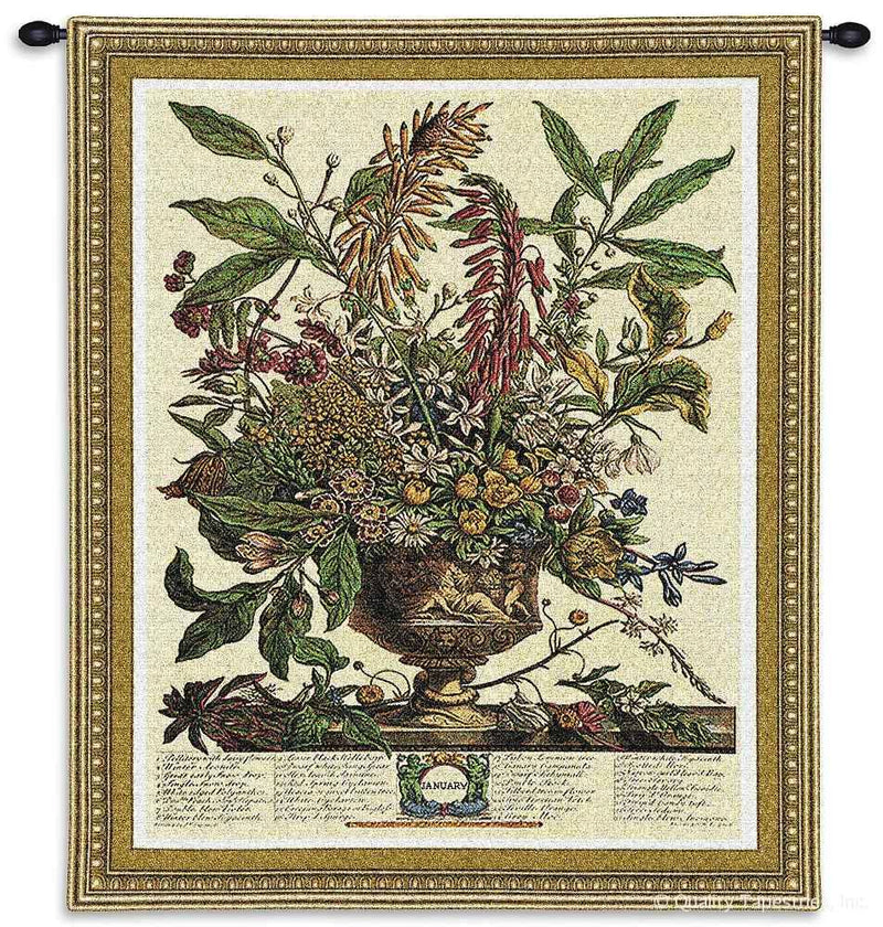 January Botanical Wall Tapestry