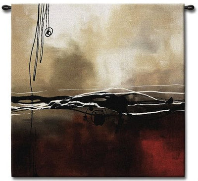 Symphony Red & Khaki I Wall Tapestry