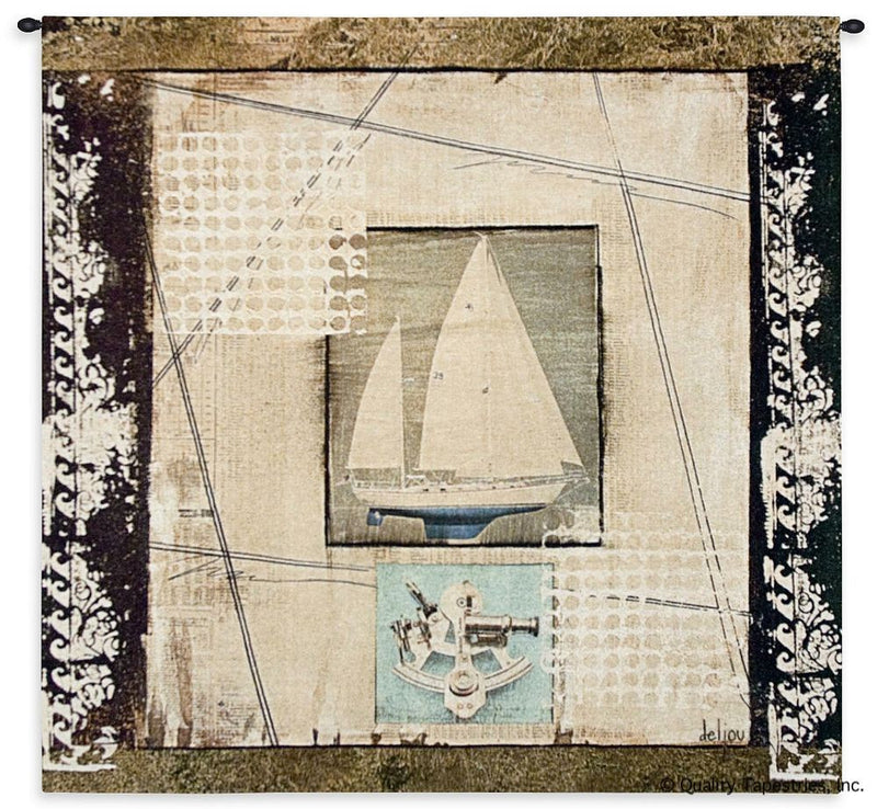 Nautical Motif Sailboat Wall Tapestry