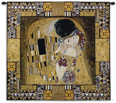 Gustav Klimt The Kiss Enclosed Wall Tapestry