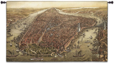 New York City in 1873 Wall Tapestry