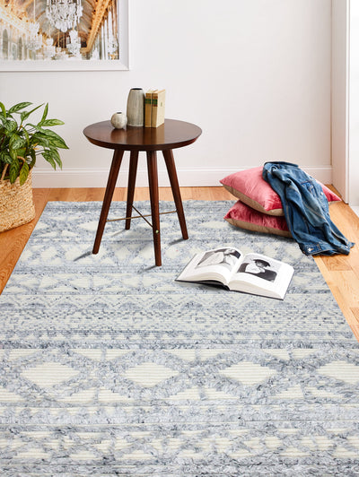 Marrakesh Area Rug, Ivory Blue