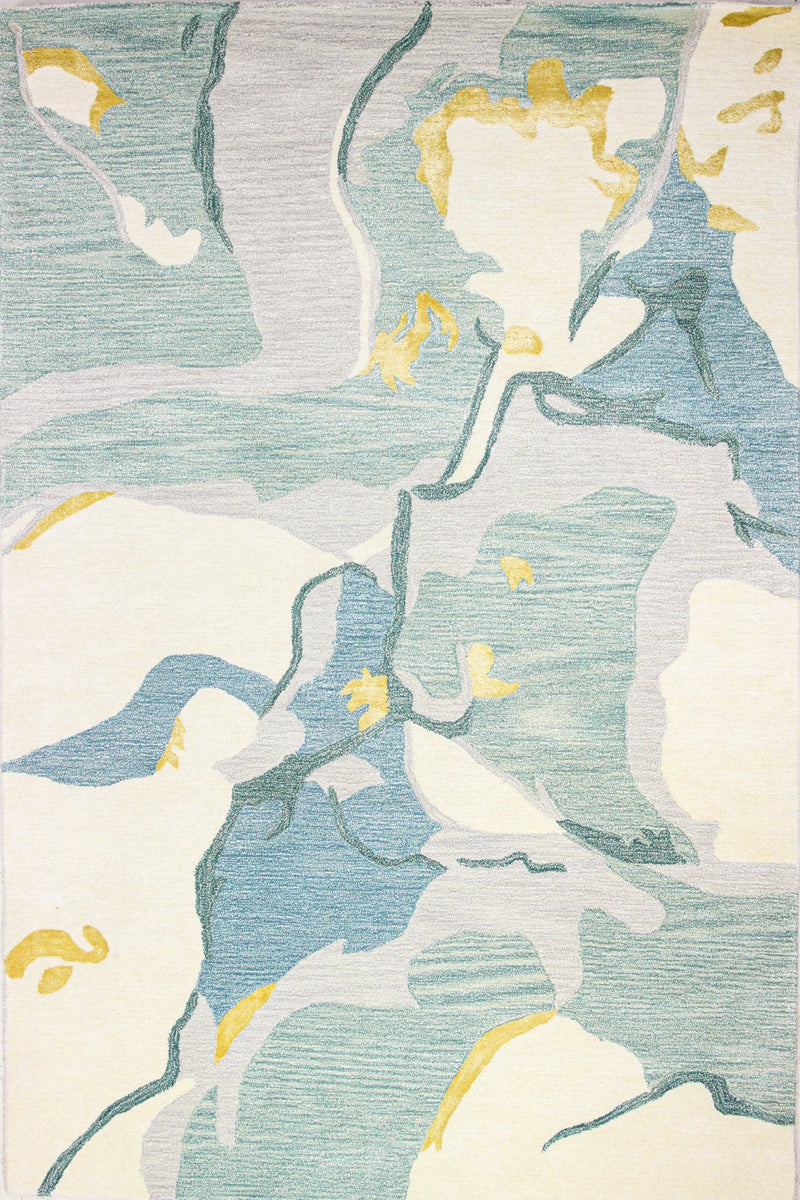 Greenwich Area Rug, Ivory Aqua