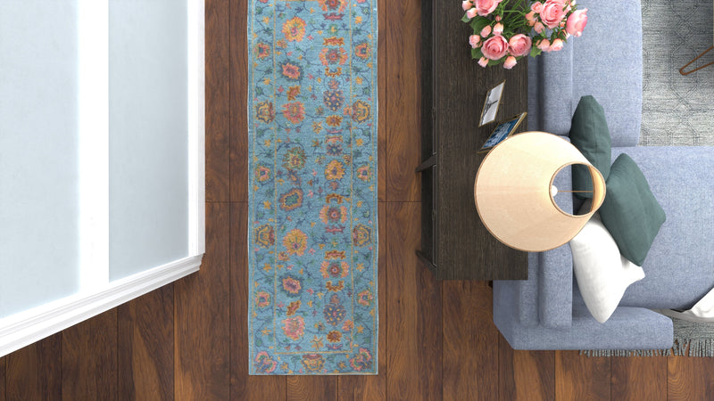 Valencia Area Rug, Light Blue