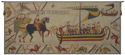 L 'Embarquement Bayeux French Wall Tapestry