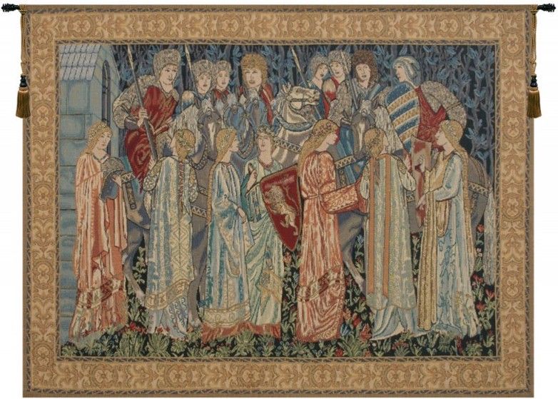 Knights Departure Belgian Wall Tapestry